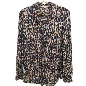 BeachLunchLounge Multicolor Long Sleeve Button Down Shirt Size L